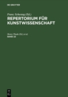 Repertorium fur Kunstwissenschaft. Band 22 - Book
