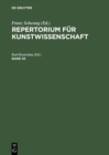 Repertorium fur Kunstwissenschaft. Band 35 - Book