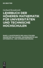 Hauptpunkte der analytischen Geometrie des Raumes, Grundbegriffe der Differential- und Integralrechnung - Book