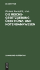 Die Reichsgesetzgebung ?ber M?nz- Und Notenbankwesen : Textausgabe Mit Anmerkungen Und Sachregister - Book