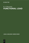 Functional load : Descriptive limitations alternatives of assessment and extensions of application - eBook