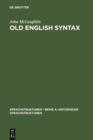 Old English Syntax : a handbook - eBook