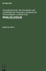 Philologus. Band 123, Heft 1 - Book