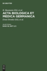 ACTA Biologica Et Medica Germanica. Band 38, Heft 2/3 - Book