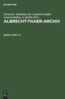 Albrecht-Thaer-Archiv. Band 8, Heft 1-3 - Book