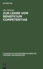 Zur Lehre Vom Beneficium Competentiae - Book