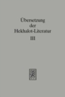 Ubersetzung der Hekhalot-Literatur : Band 3: §§ 335-597 - Book