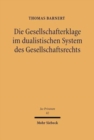 Die Gesellschafterklage im dualistischen System des Gesellschaftsrechts - Book