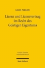 Lizenz und Lizenzvertrag im Recht des Geistigen Eigentums - Book