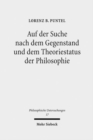 Auf der Suche nach dem Gegenstand und dem Theoriestatus der Philosophie : Philosophiegeschichtlich-kritische Studien - Book