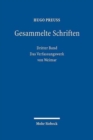 Gesammelte Schriften : Dritter Band: Das Verfassungswerk von Weimar - Book