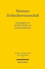 Weimarer Zivilrechtswissenschaft - Book