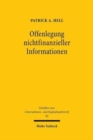 Offenlegung nichtfinanzieller Informationen : Nichtfinanzielle Publizitatspflichten im Spannungsfeld von Informations- und Regulierungsfunktion im europaischen, deutschen und US-amerikanischen Aktien- - Book