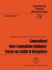 Generalized Non-Convulsive Epilepsy: Focus on GABA-B Receptors - Book