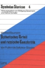 Aesthetisches Urteil und russische Tanzkritik : Von Puskin bis Saltykov-Scedrin - Book