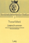 Juristenschwemmen : Untersuchungen Ueber Den Juristischen Arbeitsmarkt Im 19. Und 20. Jahrhundert - Book