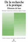 De la recherche a la pratique : Elements de base et mode d'emploi - Book