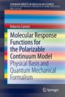 Molecular Response Functions for the Polarizable Continuum Model : Physical basis and quantum mechanical formalism - Book