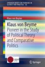 Klaus von Beyme : Pioneer in the Study of Political Theory and Comparative Politics - Book