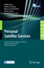 Personal Satellite Services : 5th International ICST Conference, PSATS 2013, Toulouse, France, June 27-28, 2013, Revised Selected Papers - eBook