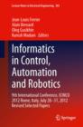 Informatics in Control, Automation and Robotics : 9th International Conference, ICINCO 2012 Rome, Italy, July 28-31, 2012 Revised Selected Papers - eBook