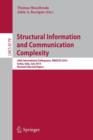 Structural Information and Communication Complexity : 20th International Colloquium, SIROCCO 2013, Ischia, Italy, July 1-3, 2013, Revised Selected Papers - Book