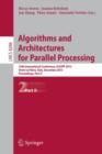Algorithms and Architectures for Parallel Processing : 13th International Conference, ICA3PP 2013, Vietri sul Mare, Italy, December 18-20, 2013, Proceedings, Part II - Book