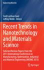 Recent Trends in Nanotechnology and Materials Science : Selected Review Papers from the 2013 International Conference on Manufacturing,  Optimization, Industrial and Material Engineering (MOIME 2013) - Book
