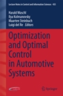 Optimization and Optimal Control in Automotive Systems - eBook