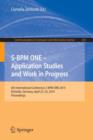 S-BPM ONE - Application Studies and Work in Progress : 6th International Conference, S-BPM ONE 2014, Eichstatt, Germany, April 22-23, 2014. Proceedings - Book
