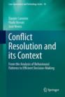 Conflict Resolution and its Context : From the Analysis of Behavioural Patterns to Efficient Decision-Making - Book