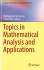 Topics in Mathematical Analysis and Applications - Book