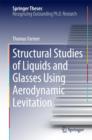 Structural Studies of Liquids and Glasses Using Aerodynamic Levitation - Book