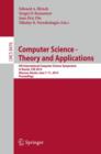 Computer Science - Theory and Applications : 9th International Computer Science Symposium in Russia, CSR 2014, Moscow, Russia, June 7-11, 2014. Proceedings - Book
