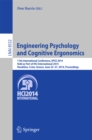 Engineering Psychology and Cognitive Ergonomics : 11th International Conference, EPCE 2014, Held as Part of HCI International 2014, Heraklion, Crete, Greece, June 22-27, 2014, Proceedings - eBook