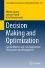 Decision Making and Optimization : Special Matrices and Their Applications in Economics and Management - Book