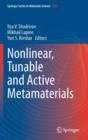 Nonlinear, Tunable and Active Metamaterials - Book