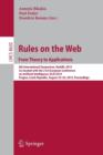 Rules on the Web: From Theory to Applications : 8th International Symposium, RuleML 2014, Co-located with the 21st European Conference on Artificial Intelligence, ECAI 2014, Prague, Czech Republic, Au - Book
