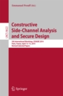 Constructive Side-Channel Analysis and Secure Design : 5th International Workshop, COSADE 2014, Paris, France, April 13-15, 2014. Revised Selected Papers - eBook