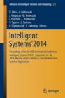 Intelligent Systems'2014 : Proceedings of the 7th IEEE International Conference Intelligent Systems IS'2014, September 24-26, 2014, Warsaw, Poland,  Volume 2: Tools, Architectures, Systems, Applicatio - Book