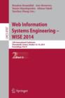 Web Information Systems Engineering -- WISE 2014 : 15th International Conference, Thessaloniki, Greece, October 12-14, 2014, Proceedings, Part II - Book
