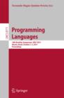 Programming Languages : 18th Brazilian Symposium, SBLP 2014, Maceio, Brazil, October 2-3, 2014. Proceedings - eBook