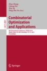 Combinatorial Optimization and Applications : 8th International Conference, COCOA 2014, Wailea, Maui, HI, USA, December 19-21, 2014, Proceedings - eBook