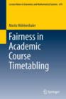 Fairness in Academic Course Timetabling - Book