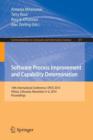 Software Process Improvement and Capability Determination : 14th International Conference, SPICE 2014, Vilnius, Lithuania, November 4-6, 2014. Proceedings - Book