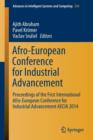 Afro-European Conference for Industrial Advancement : Proceedings of the First International Afro-European Conference for Industrial Advancement AECIA 2014 - Book