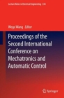 Proceedings of the Second International Conference on Mechatronics and Automatic Control - Book