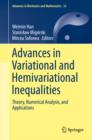 Advances in Variational and Hemivariational Inequalities : Theory, Numerical Analysis, and Applications - eBook