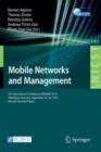 Mobile Networks and Management : 6th International Conference, MONAMI 2014, Wurzburg, Germany, September 22-26, 2014, Revised Selected Papers - Book