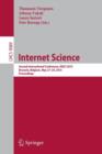 Internet Science : Second International Conference, INSCI 2015, Brussels, Belgium, May 27-29, 2015, Proceedings - Book